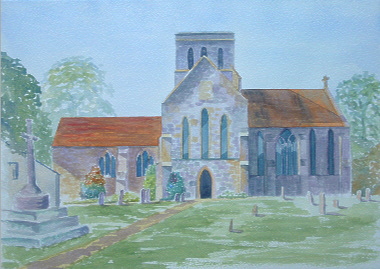 Watercolour Painting Church