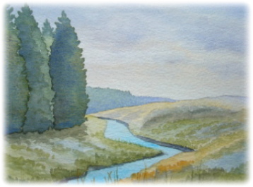 learn Watercolour, watercolour tutorial, trees