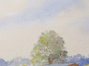 learn Watercolour, watercolour tutorial, near trees