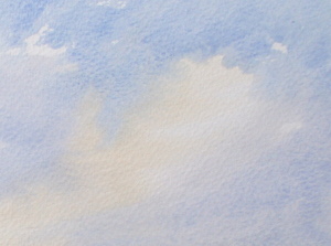 learn Watercolour, watercolour tutorial, landscape, sky