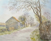 Roman Road in watercolour