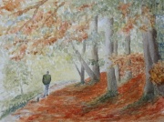 watercolour painting autumn