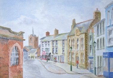 watercolour painting of Brampton, Cumbria